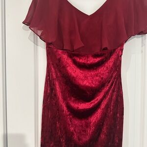 Red soft dress